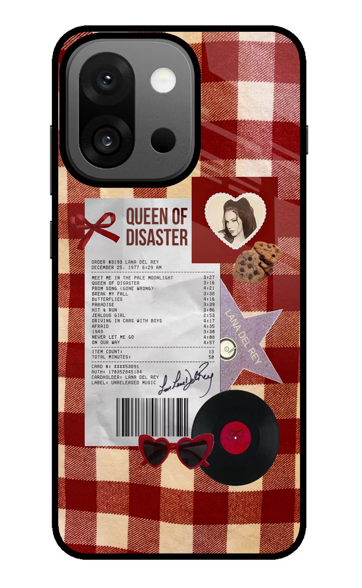 Queen of Disaster OnePlus 13s Glass Case Back Cover by Casekaro