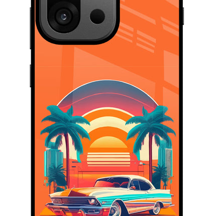 Palm Drive 80s OnePlus 13s Glass Case
