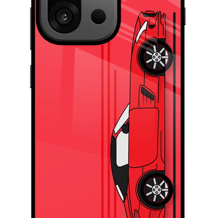 Red Velocity OnePlus 13s Glass Case
