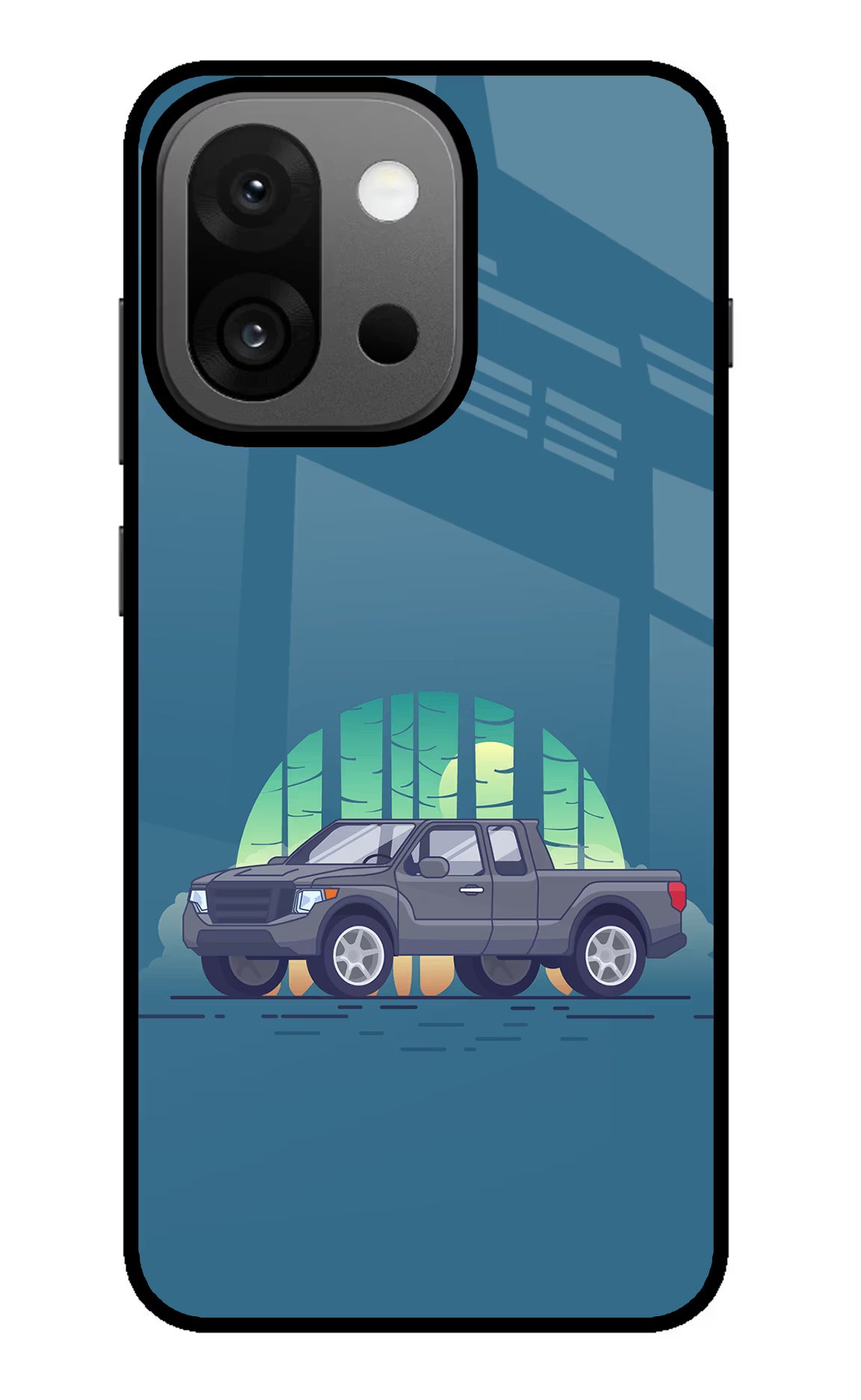 Retro Garage Vibe OnePlus 13s Glass Case Back Cover by Casekaro