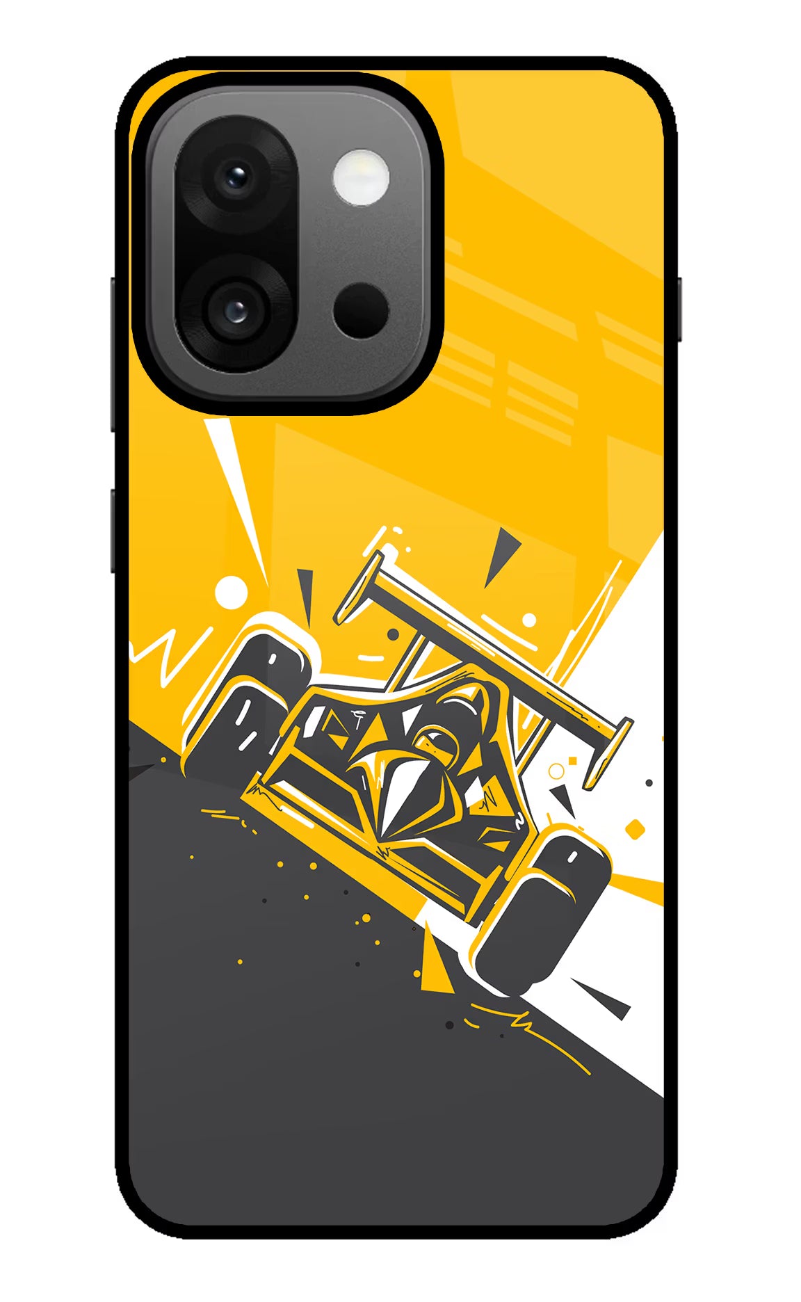 Track King OnePlus 13s Glass Case Back Cover by Casekaro