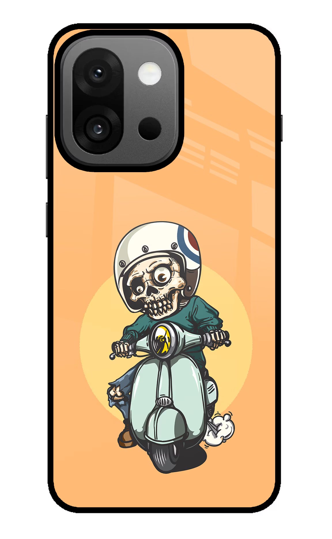 Undead Biker OnePlus 13s Glass Case Back Cover by Casekaro