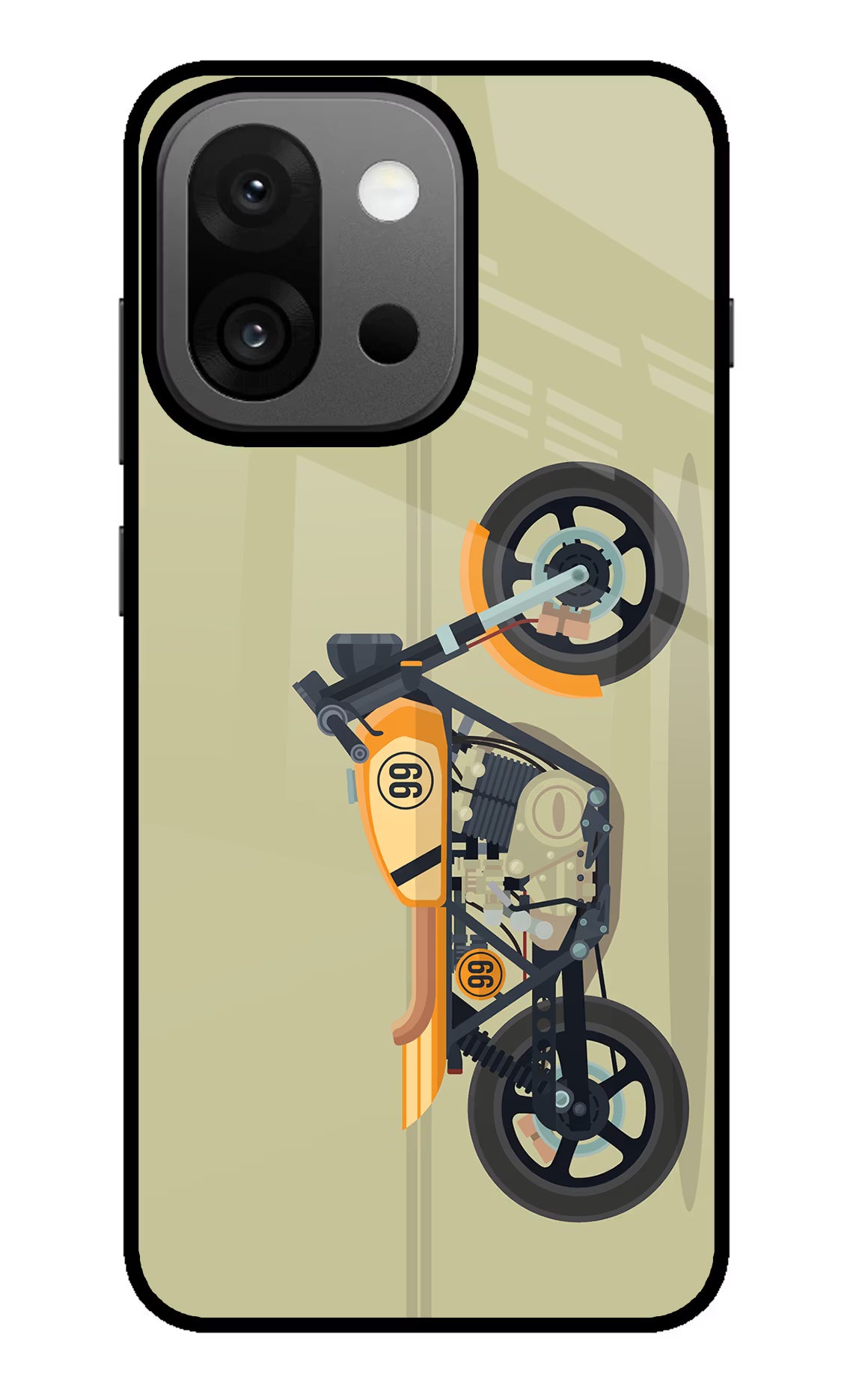 Vertical Speedster OnePlus 13s Glass Case Back Cover by Casekaro