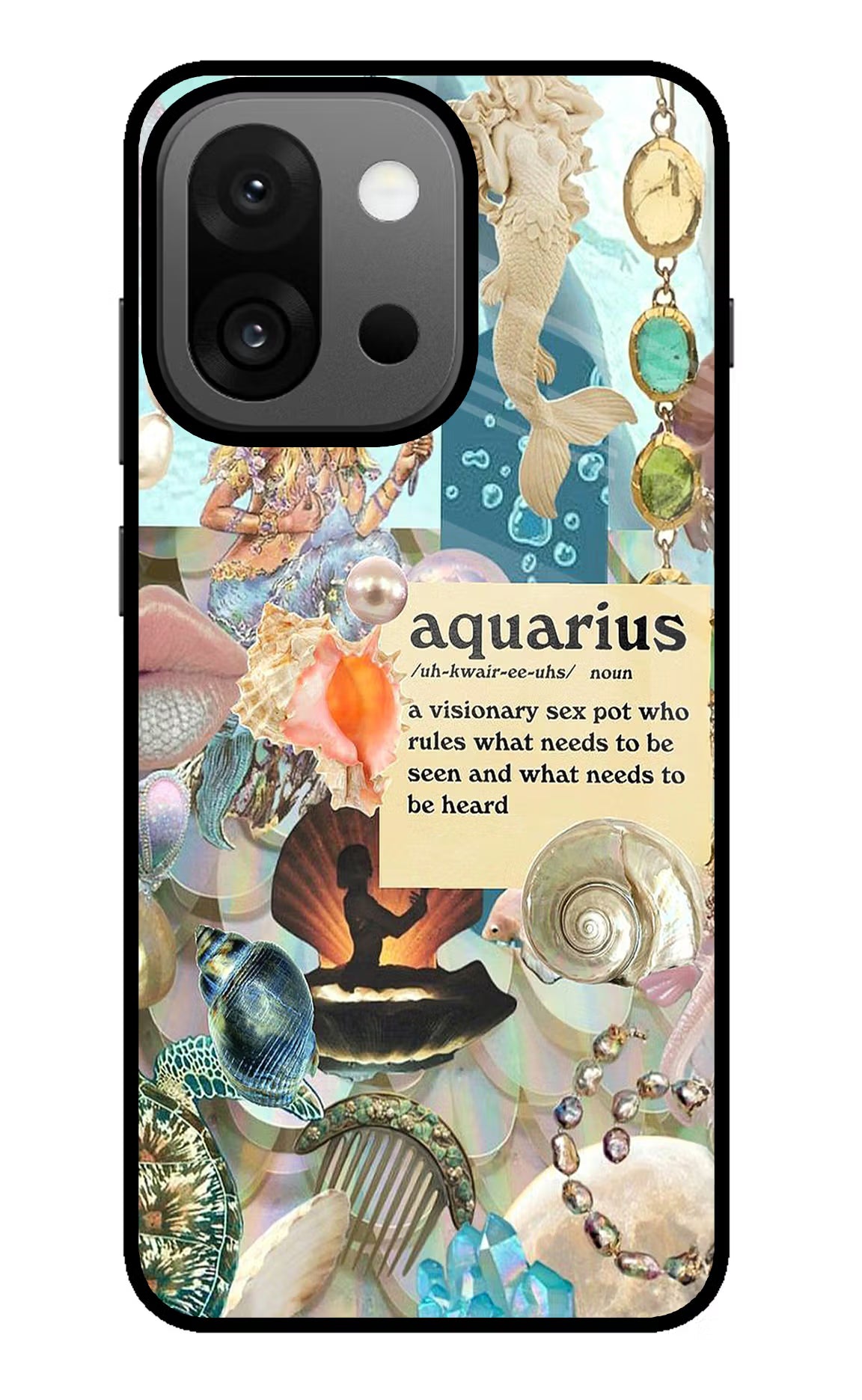 Aquarius Zodiac OnePlus 13s Glass Case Back Cover by Casekaro