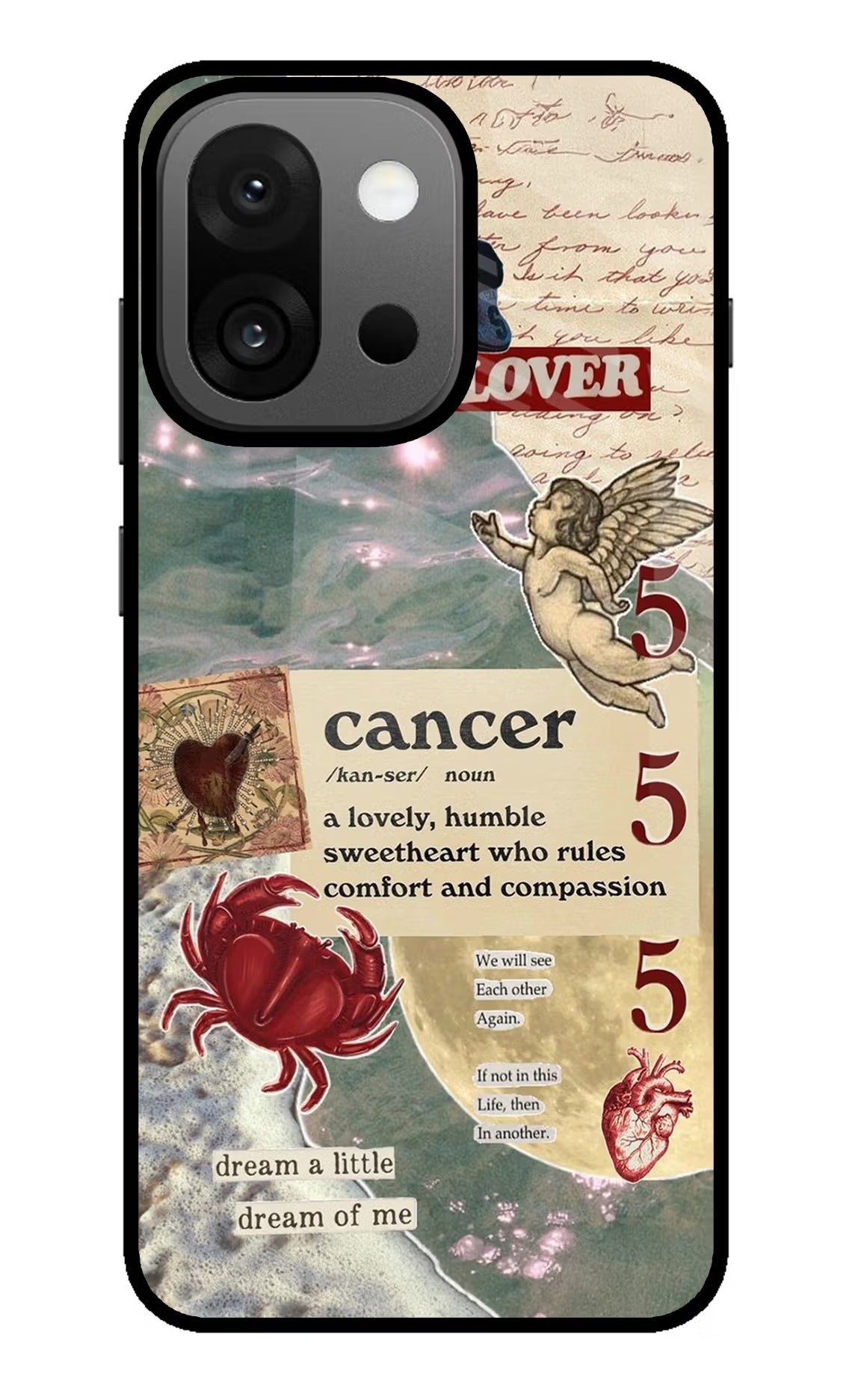 Cancer Zodiac OnePlus 13s Glass Case Back Cover by Casekaro