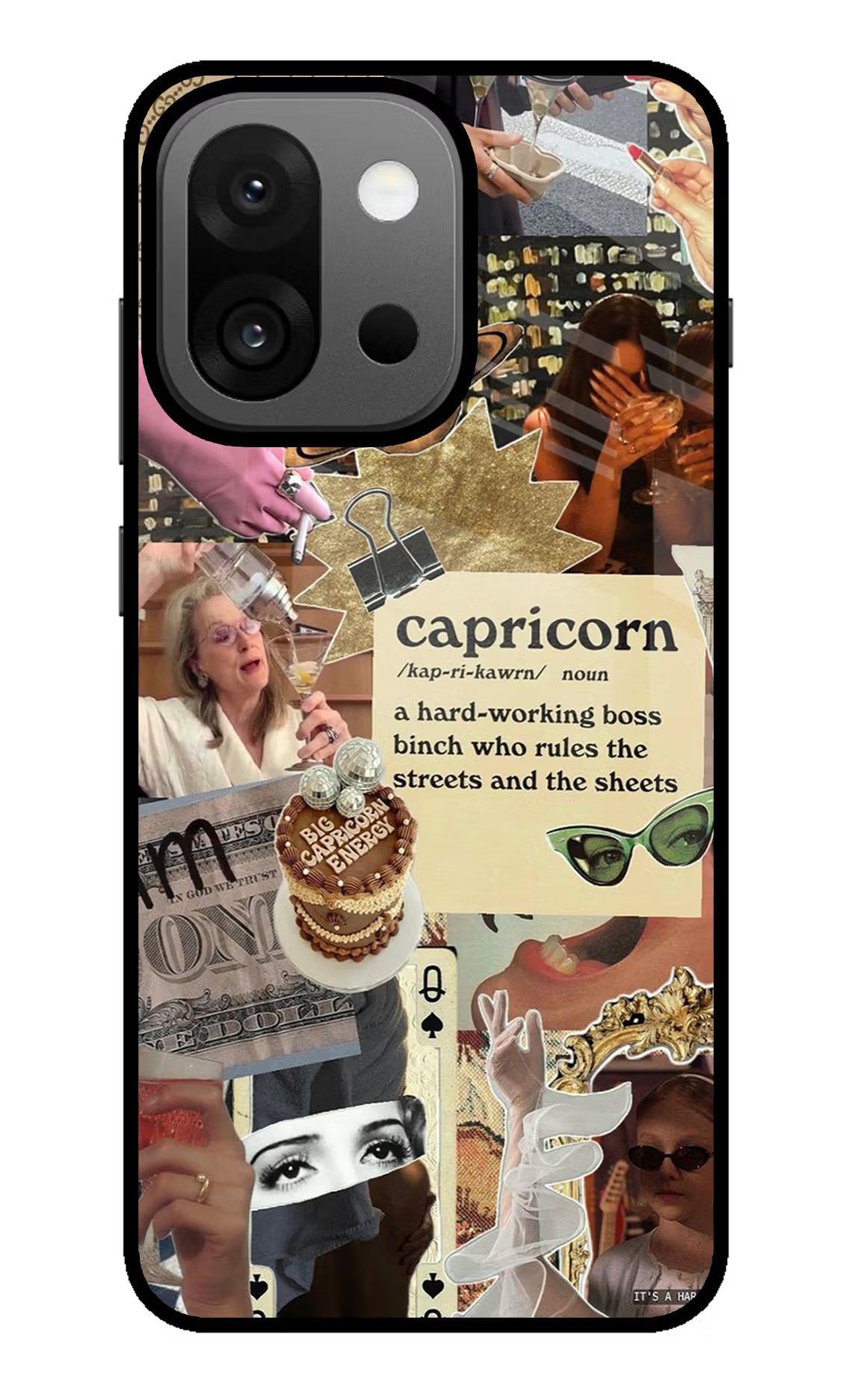 Capricorn Zodiac OnePlus 13s Glass Case Back Cover by Casekaro