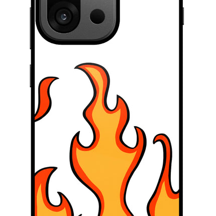 Fired Up – White OnePlus 13s Glass Case