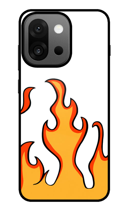 Fired Up – White OnePlus 13s Glass Case