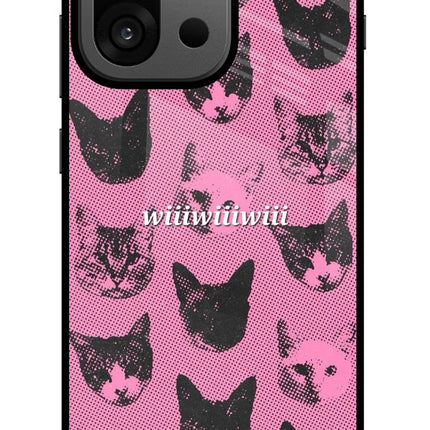 Pink Cats OnePlus 13s Glass Case
