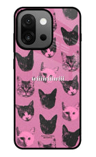 Pink Cats OnePlus 13s Glass Case