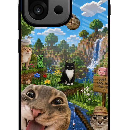 Minecraft Cat Chaos OnePlus 13s Glass Case