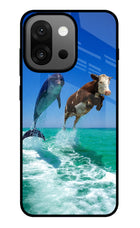 Dolphin vs Cow OnePlus 13s Glass Case