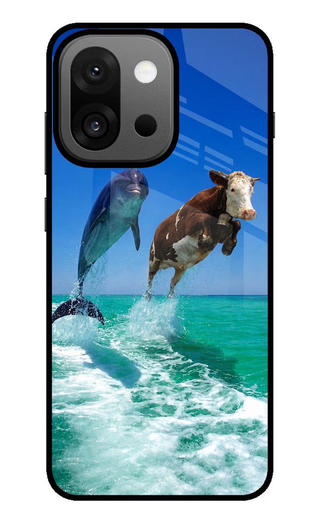 Dolphin vs Cow OnePlus 13s Glass Case