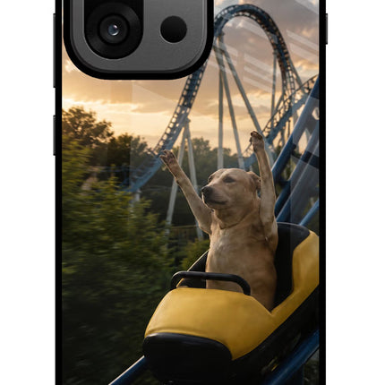 Rollercoaster Dog OnePlus 13s Glass Case