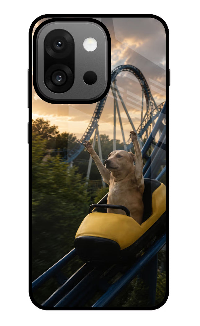 Rollercoaster Dog OnePlus 13s Glass Case