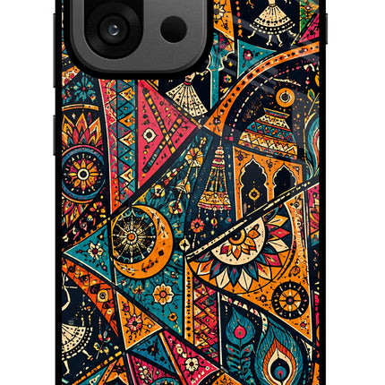 Folk Print OnePlus 13s Glass Case