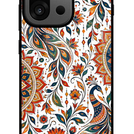 White Mayura OnePlus 13s Glass Case