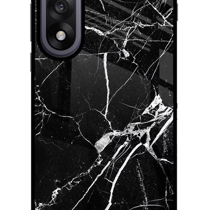 Black Marble Pattern OnePlus Nord 5 Glass Case