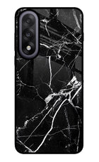 Black Marble Pattern OnePlus Nord 5 Glass Case