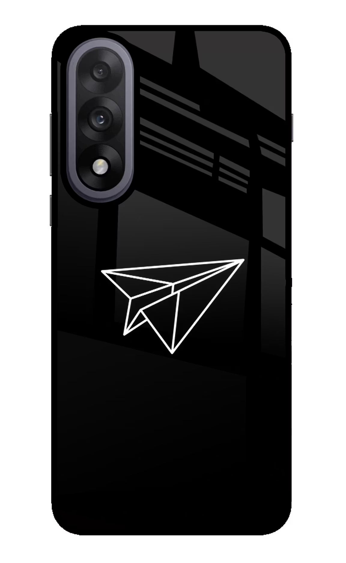 Paper Plane White OnePlus Nord 5 Glass Case Back Cover by Casekaro