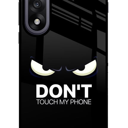 Don'T Touch My Phone OnePlus Nord 5 Glass Case Back Cover by Casekaro