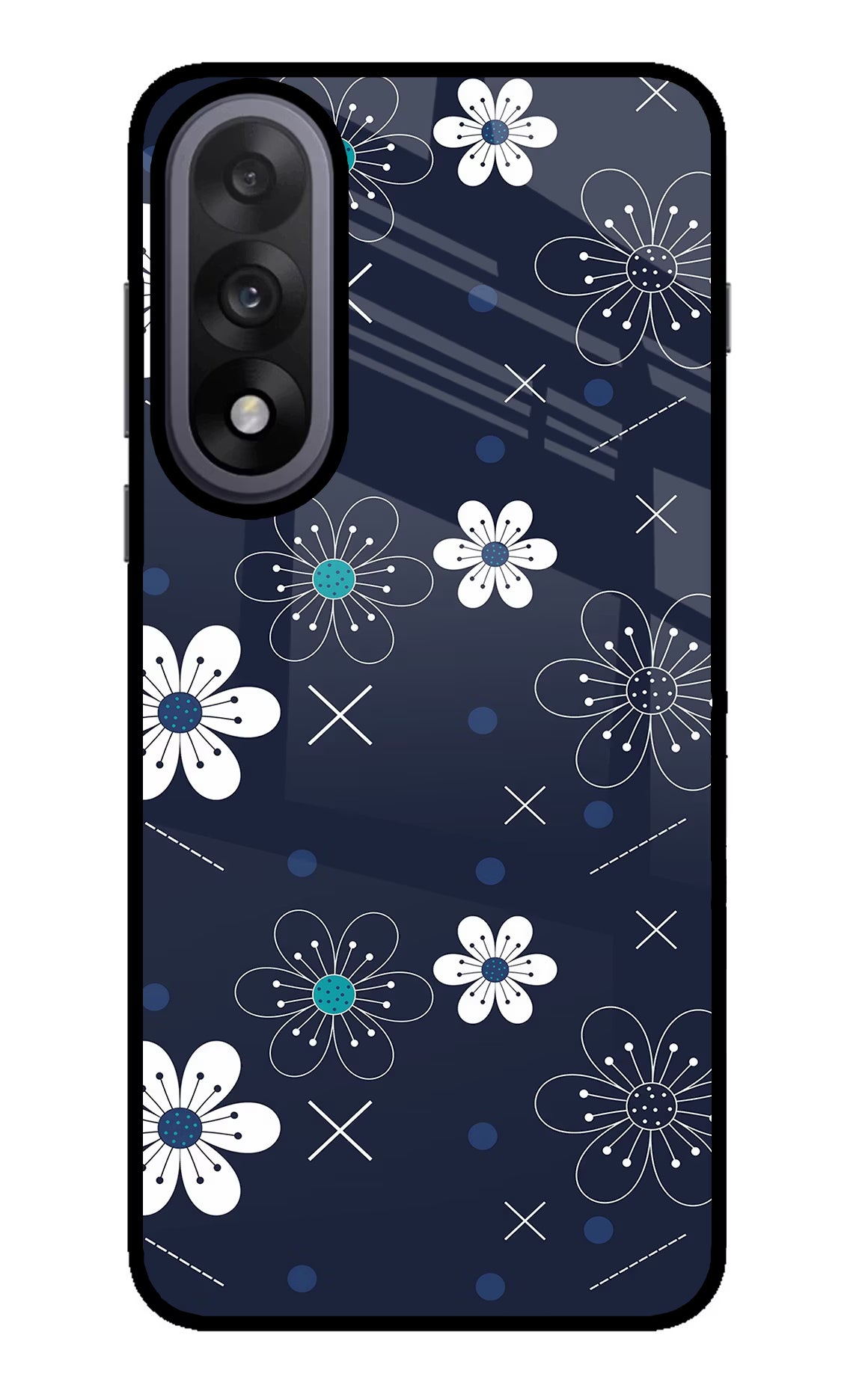 Flowers OnePlus Nord 5 Glass Case Back Cover by Casekaro