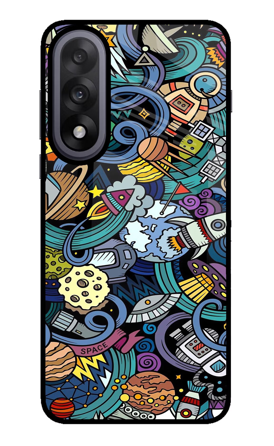 Space Abstract OnePlus Nord 5 Glass Case Back Cover by Casekaro