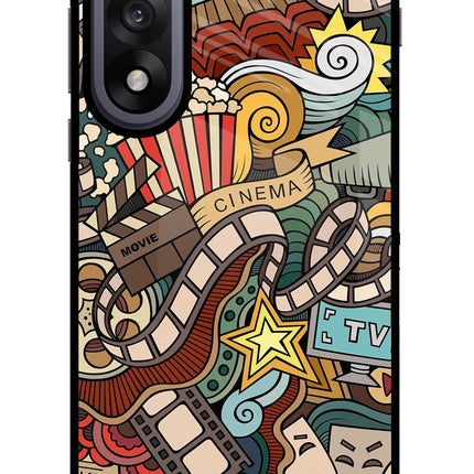 Cinema Abstract OnePlus Nord 5 Glass Case Back Cover by Casekaro