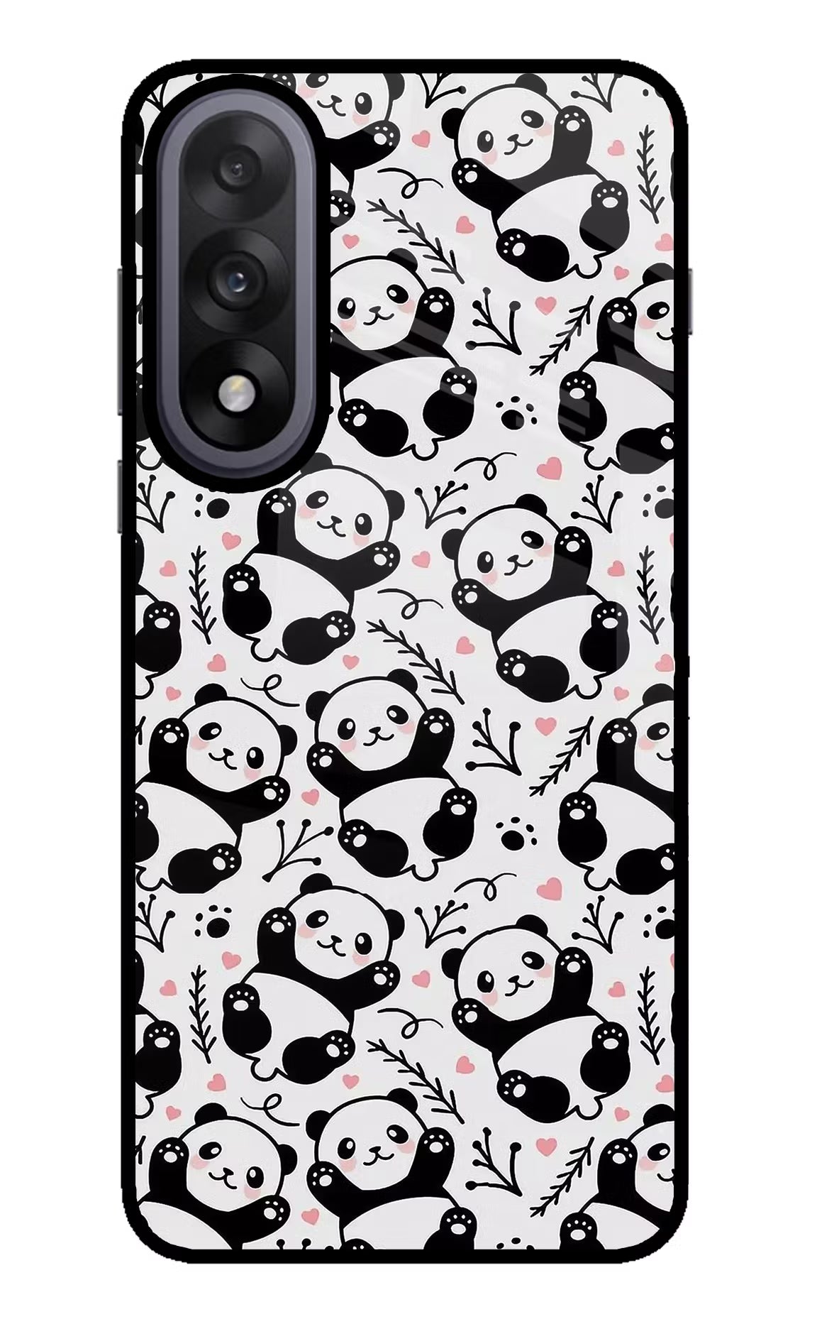Cute Panda OnePlus Nord 5 Glass Case Back Cover by Casekaro
