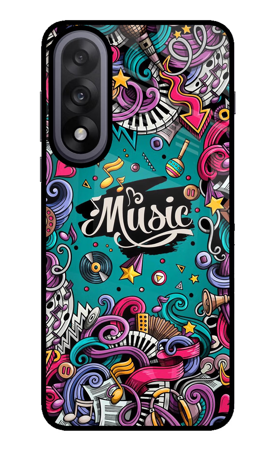 Music Graffiti OnePlus Nord 5 Glass Case