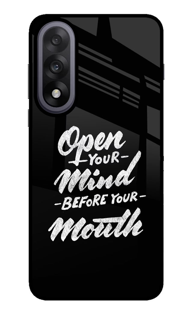 Open Your Mind Before Your Mouth OnePlus Nord 5 Glass Case