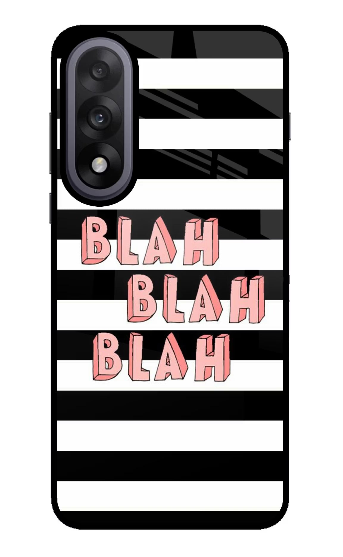 Blah Blah Blah OnePlus Nord 5 Glass Case Back Cover by Casekaro