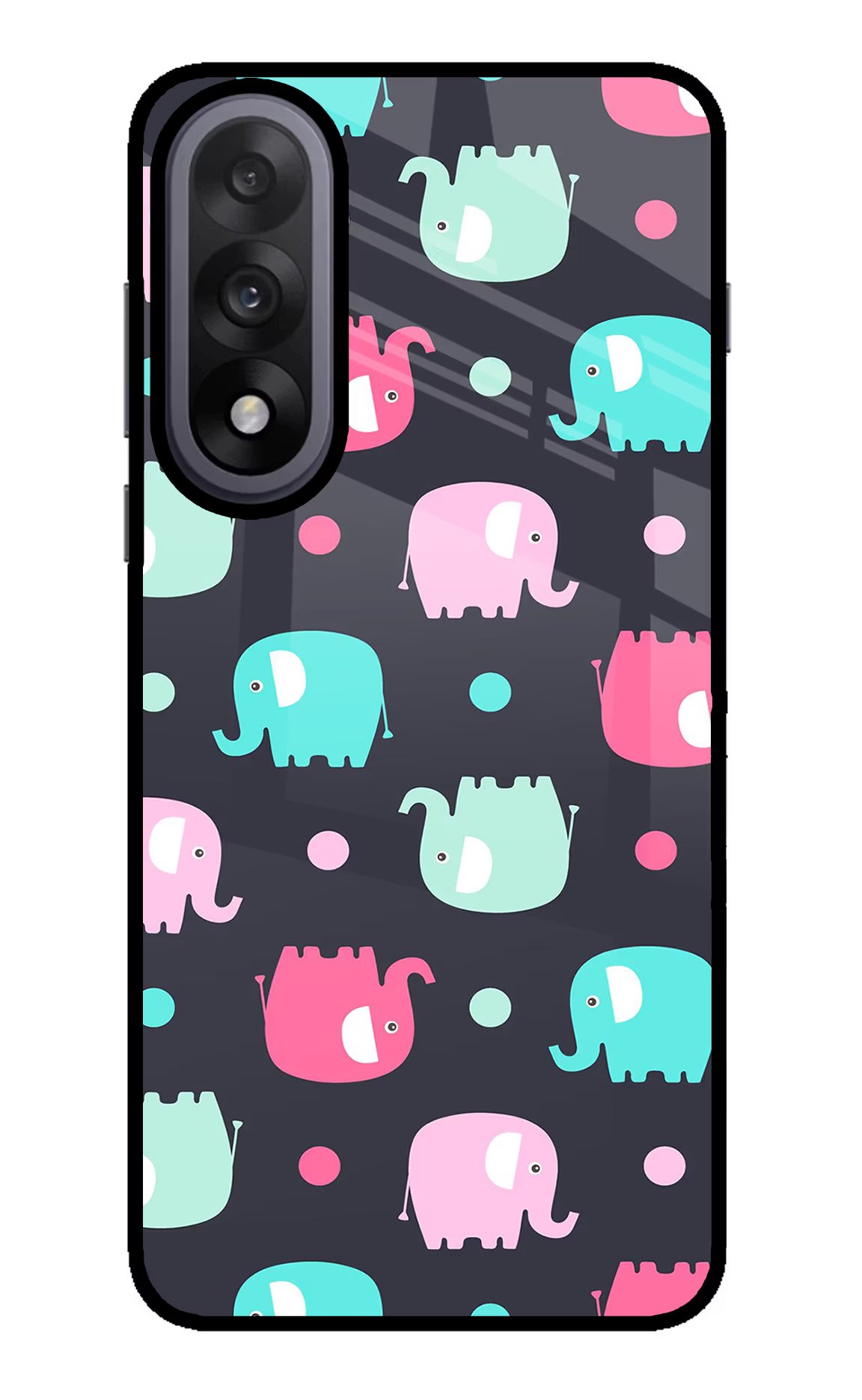 Elephants OnePlus Nord 5 Glass Case Back Cover by Casekaro