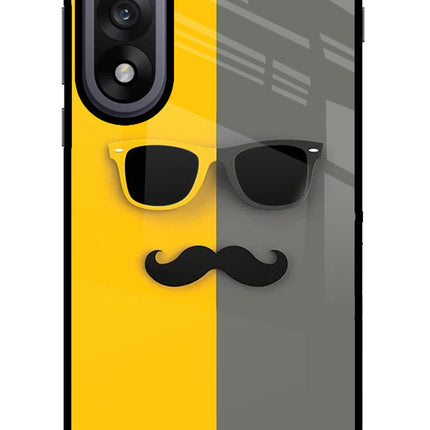 Sunglasses with Mustache OnePlus Nord 5 Glass Case