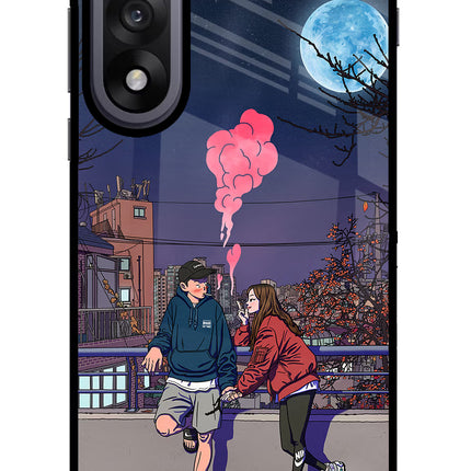 Chilling Couple OnePlus Nord 5 Glass Case Back Cover by Casekaro