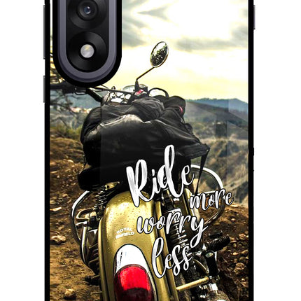 Ride More Worry Less OnePlus Nord 5 Glass Case Back Cover by Casekaro
