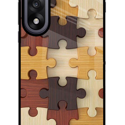 Wooden Puzzle OnePlus Nord 5 Glass Case
