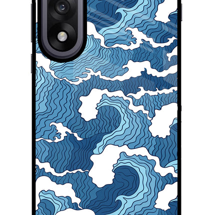 Blue Waves OnePlus Nord 5 Glass Case Back Cover by Casekaro
