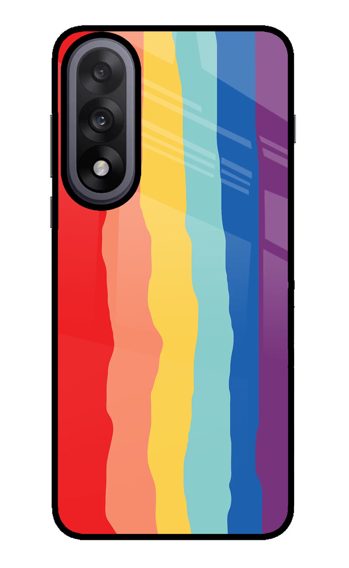 Rainbow OnePlus Nord 5 Glass Case Back Cover by Casekaro
