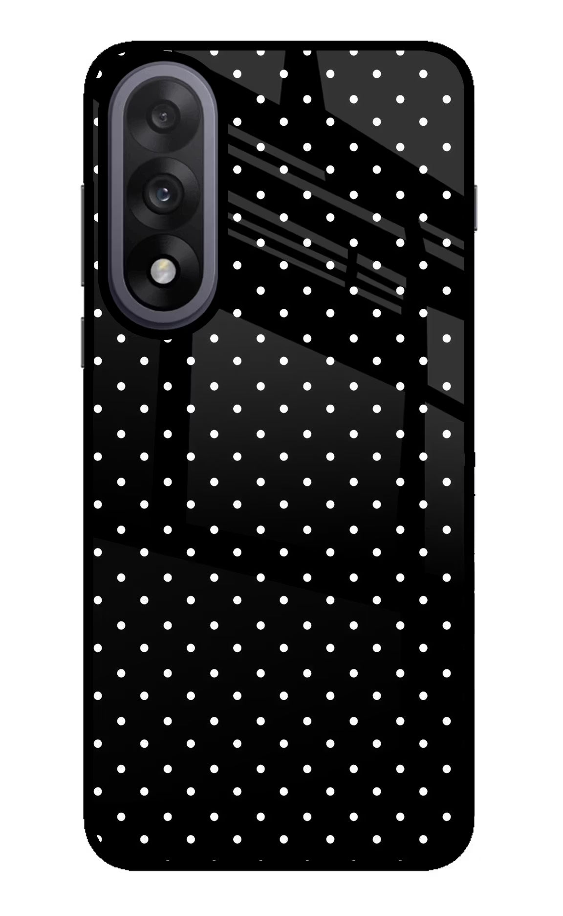 White Dots OnePlus Nord 5 Glass Case Back Cover by Casekaro