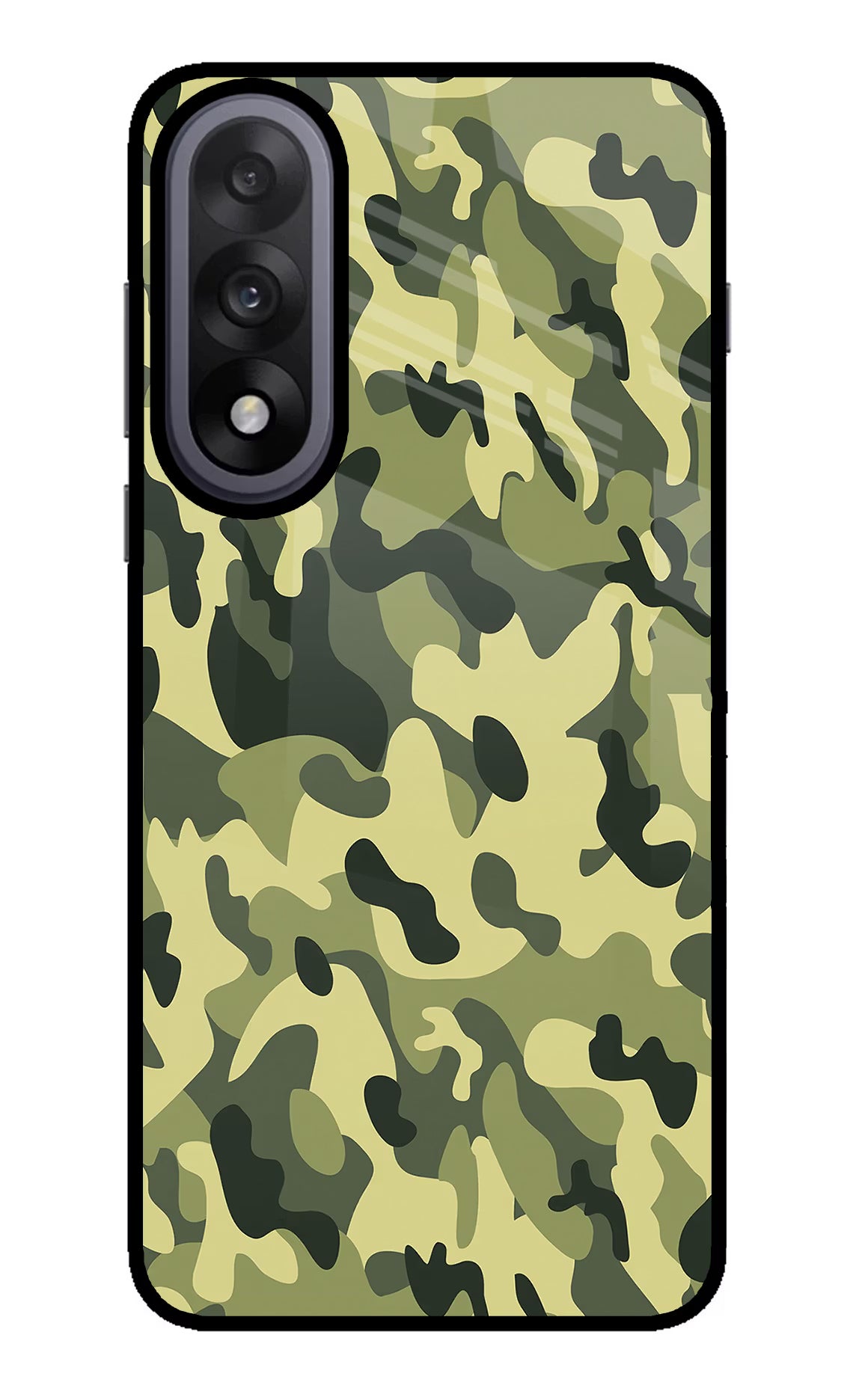 Camouflage OnePlus Nord 5 Glass Case Back Cover by Casekaro