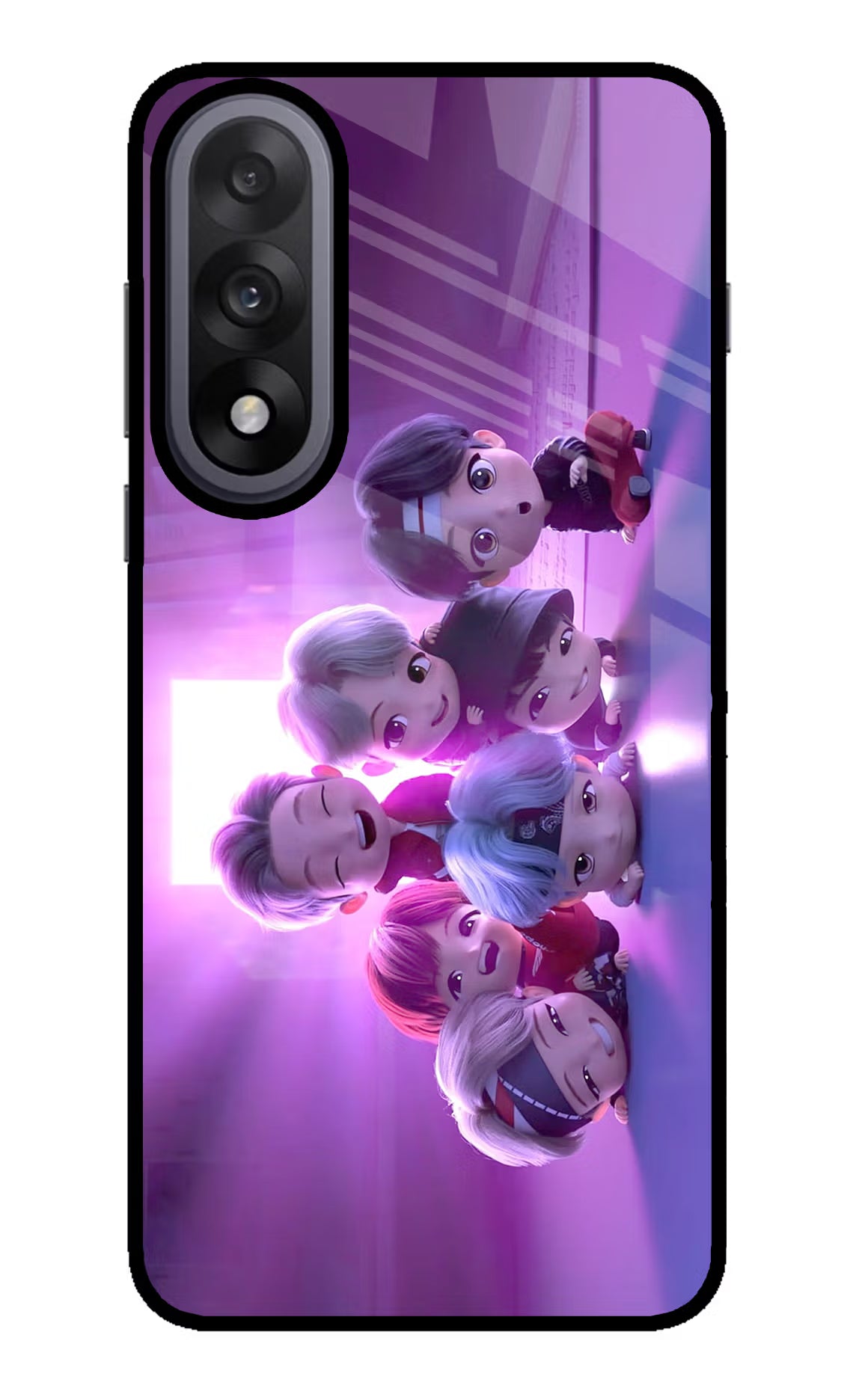 BTS Chibi OnePlus Nord 5 Glass Case Back Cover by Casekaro