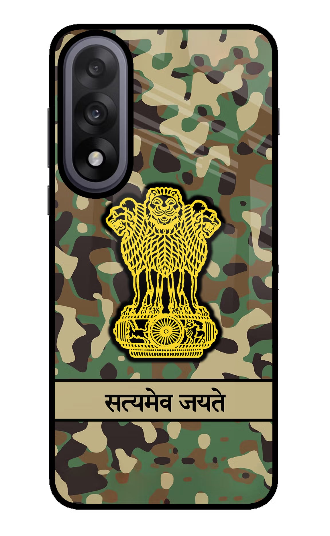 Satyamev Jayate Army OnePlus Nord 5 Glass Case Back Cover by Casekaro