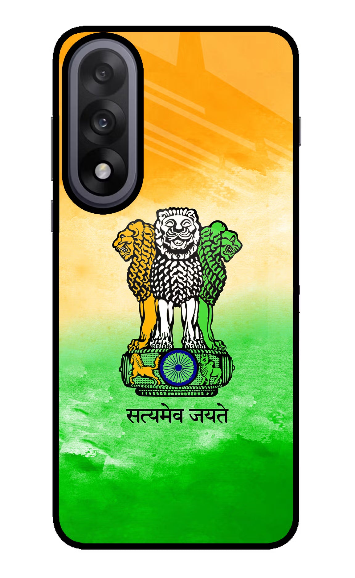 Satyamev Jayate Flag OnePlus Nord 5 Glass Case Back Cover by Casekaro