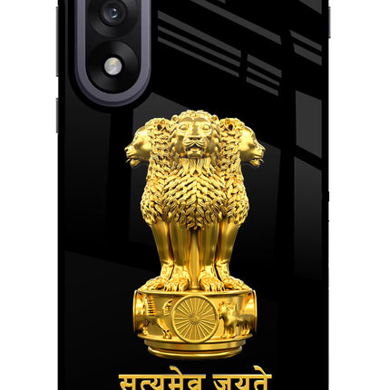 Satyamev Jayate Golden OnePlus Nord 5 Glass Case