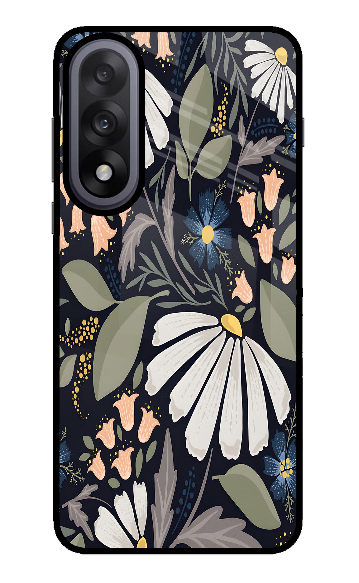 Flowers Art OnePlus Nord 5 Glass Case Back Cover by Casekaro