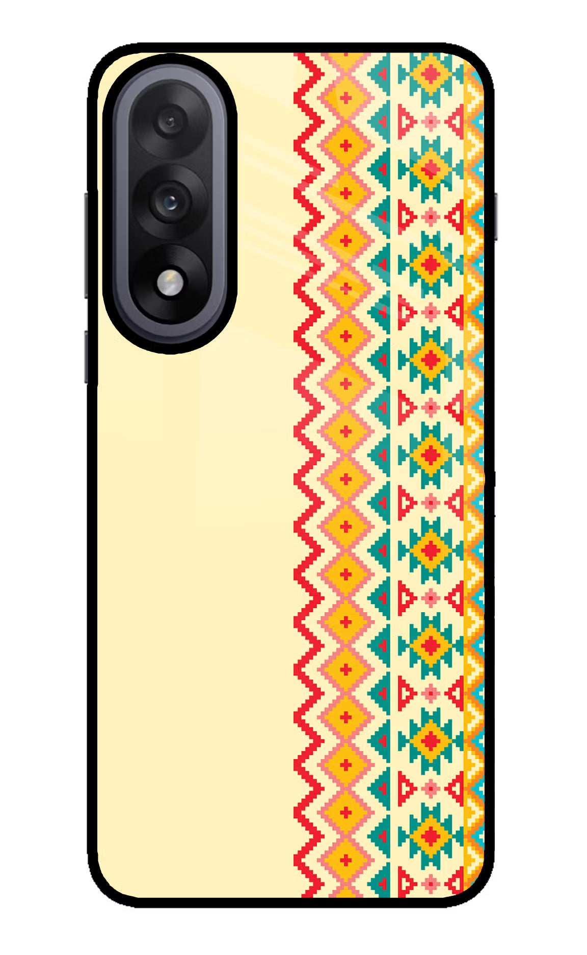 Ethnic Seamless OnePlus Nord 5 Glass Case Back Cover by Casekaro