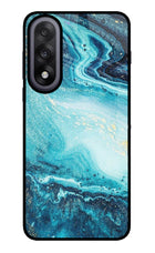 Blue Glitter Marble OnePlus Nord 5 Glass Case