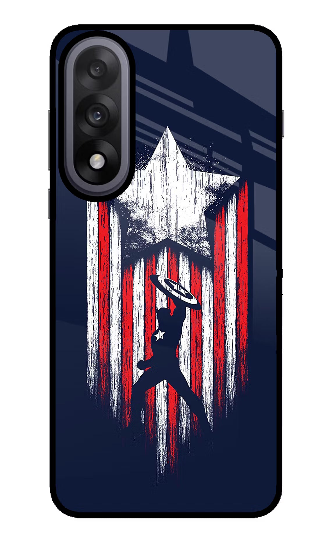 Captain America Marvel Art OnePlus Nord 5 Glass Case Back Cover by Casekaro