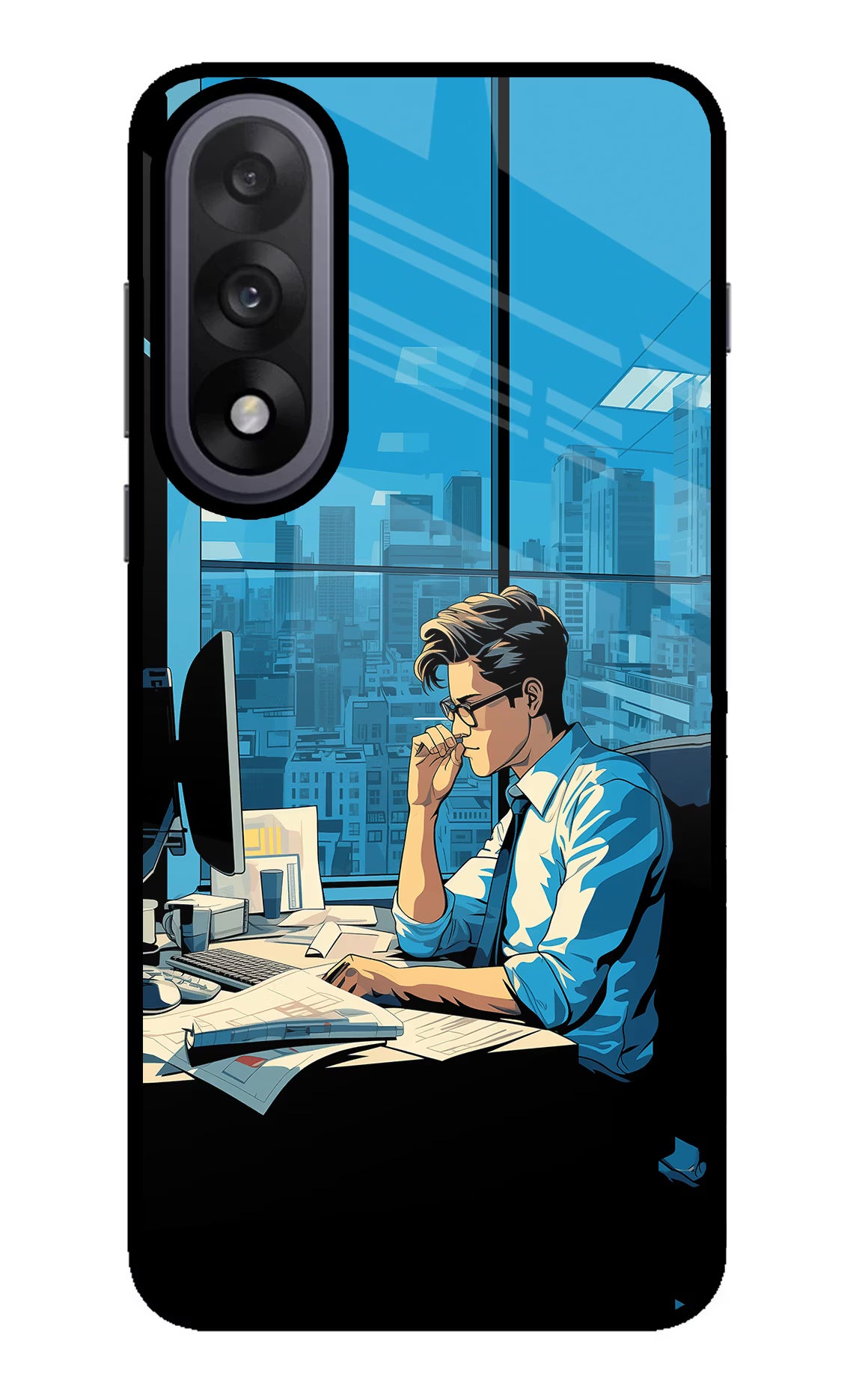 Focused Hustler (AI Generated) OnePlus Nord 5 Glass Case Back Cover by Casekaro